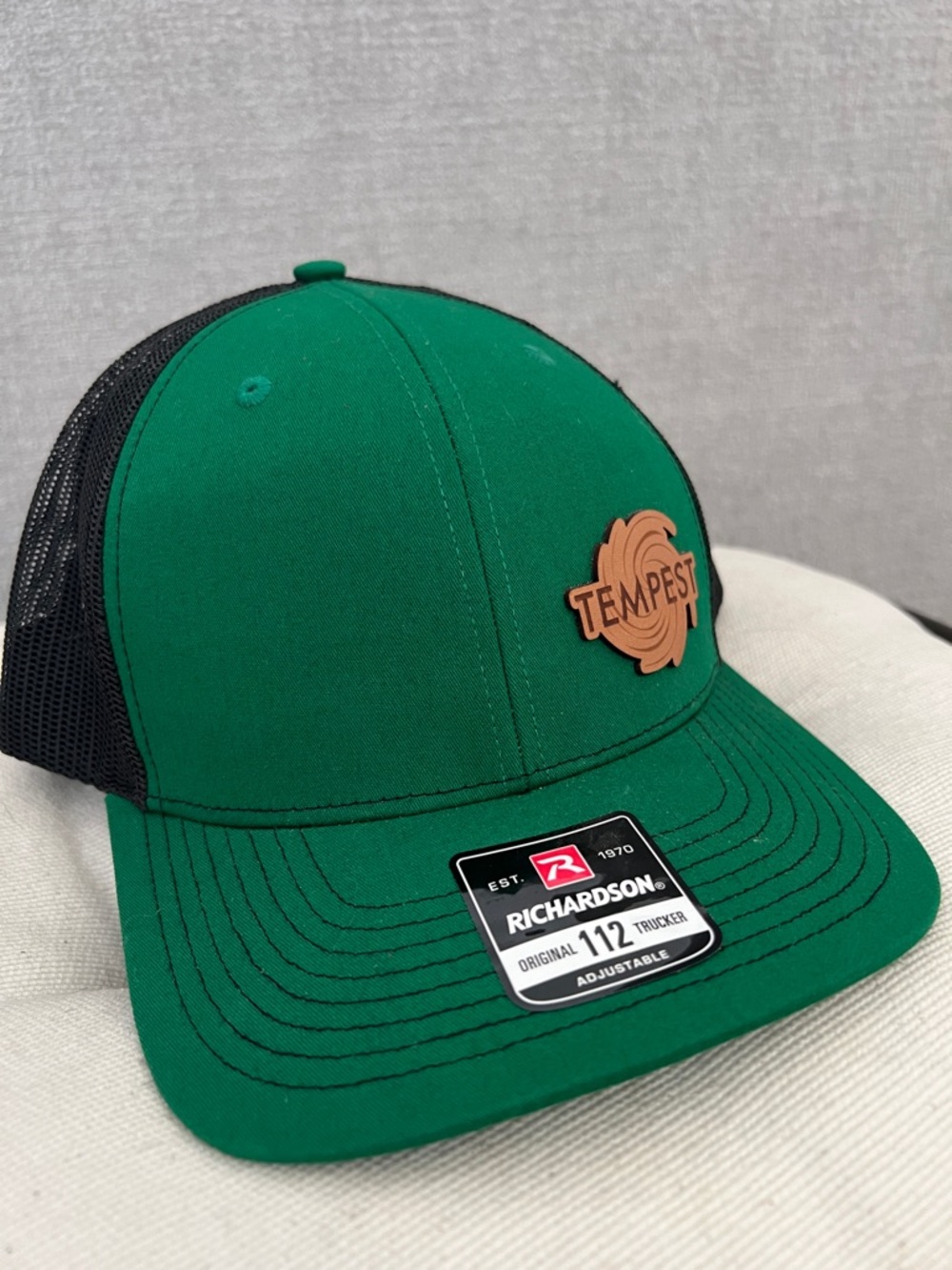 Tempest Green Richardson 112 Trucker Hat - Men's Adjustable Mesh Back